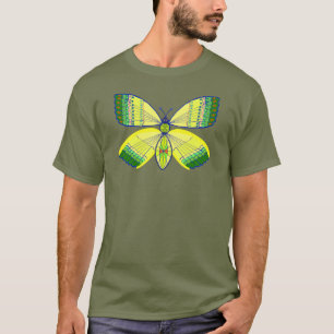 Camiseta mariposa geométrica inspirada en cristales de roca