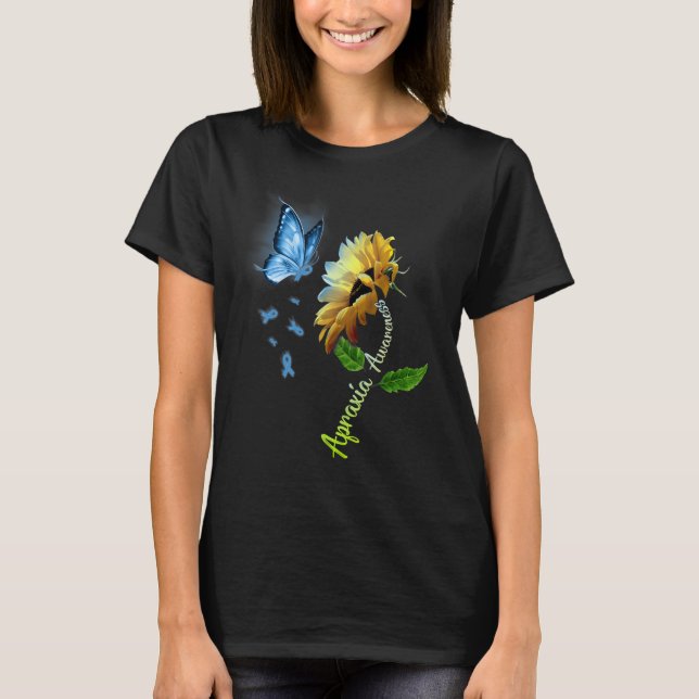 Camiseta Mariposa Girasol Apraxia Conciencia (Anverso)
