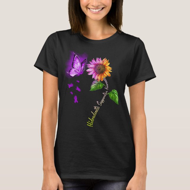 Camiseta Mariposa Girasol Hidradenitis Suppurativa Aware (Anverso)