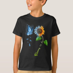 Camiseta Mariposa Girasol Trisomy 18 Conciencia