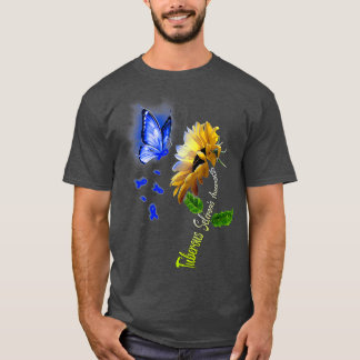 Camiseta Mariposa Girasol Túbico Esclerosis Conciencia