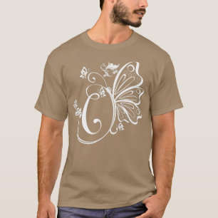 Camiseta Mariposa Grunge Fairycore Letra estética C Mono
