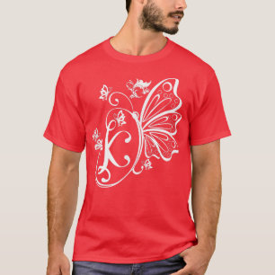 Camiseta Mariposa Grunge Fairycore Letra estética K Mono