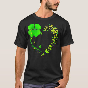 Camiseta Mariposa Heart Leaf Irish St Patrick Day Clover H