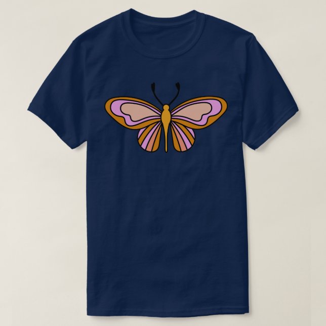 Camiseta Mariposa hippie (Diseño del anverso)