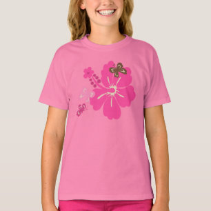 Camiseta Mariposa Honolua e Hibiscus hawaiano