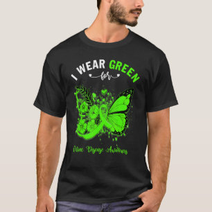Camiseta Mariposa I Vestir Verde Para Awarenes De Enfermeda