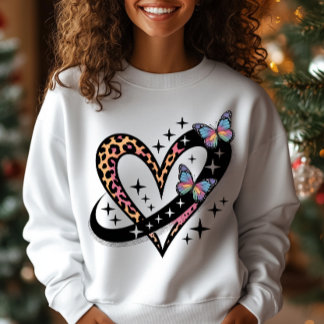 Camiseta Mariposa Infinita Corazón de Leopardo