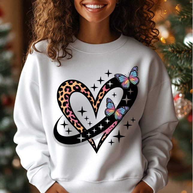 Camiseta Mariposa Infinita Corazón de Leopardo (Subido por el creador)