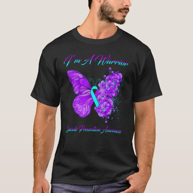 Camiseta Mariposa Iu2019m Una guerra contra el suicidio (Anverso)