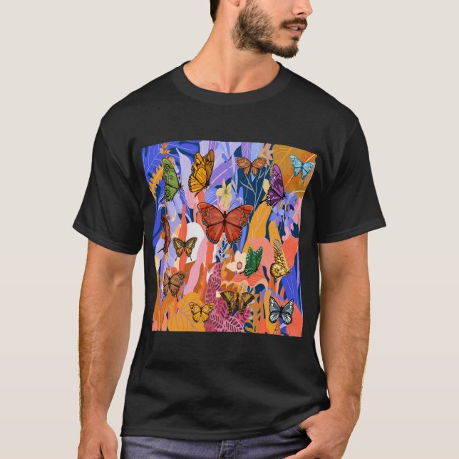 Camiseta Mariposa Jardín T-Shirt (Anverso)