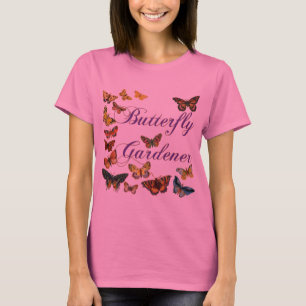 Camiseta Mariposa jardinero diciendo con mariposas Tee