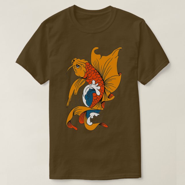 Camiseta Mariposa Koi Naranja Tattoo Fish 2 (Diseño del anverso)