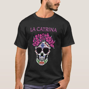 Camiseta Mariposa La Catrina Día de los Muertos Mexicano Di