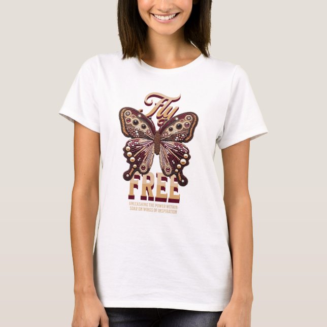 Camiseta Mariposa libre de vuelos (Anverso)