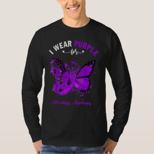 Camiseta Mariposa Llevo Morado Por Concienciación Sobre Sar