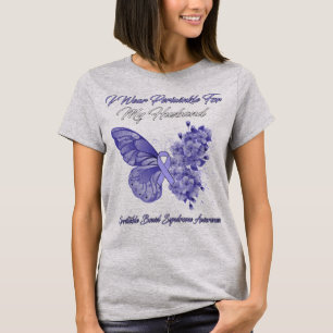 Camiseta Mariposa: Llevo Periwinkle Para Mi Marido