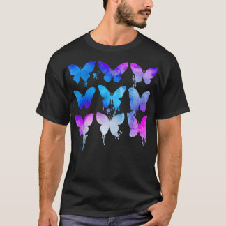 Camiseta Mariposa Lover Mariposas Pink Blue Purple Water