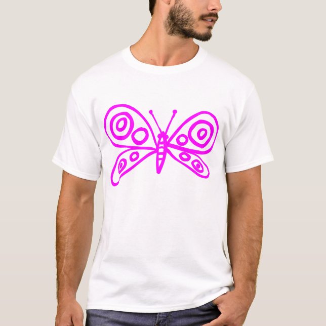 Camiseta Mariposa - Magenta (Anverso)