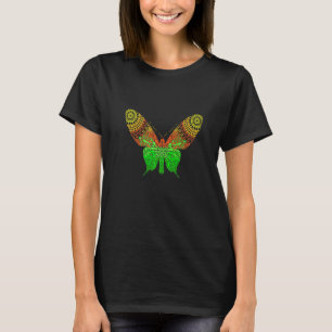 Camiseta Mariposa Mandala Colores brillantes Tatuo