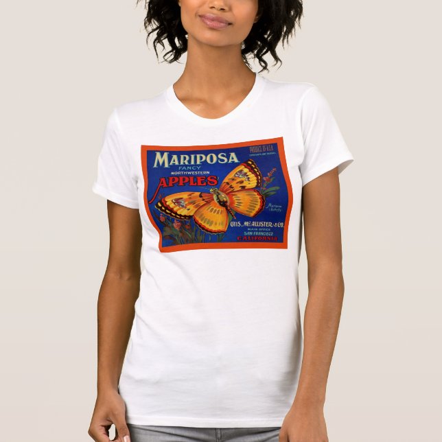 Camiseta Mariposa manzanas (Anverso)