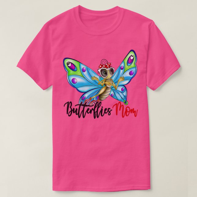 Camiseta Mariposa mariposa Mamá Mariposas Bandana Lover (Diseño del anverso)