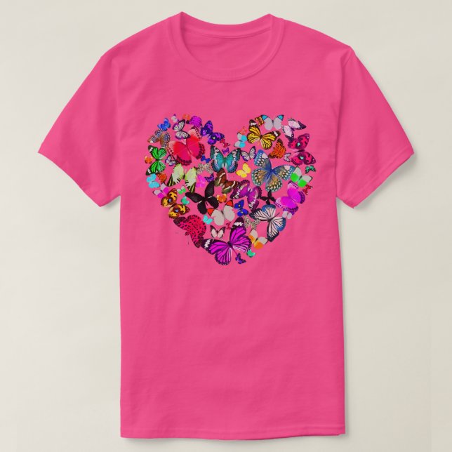 Camiseta Mariposa mariposa mariposa mariposa corazón maripo (Diseño del anverso)