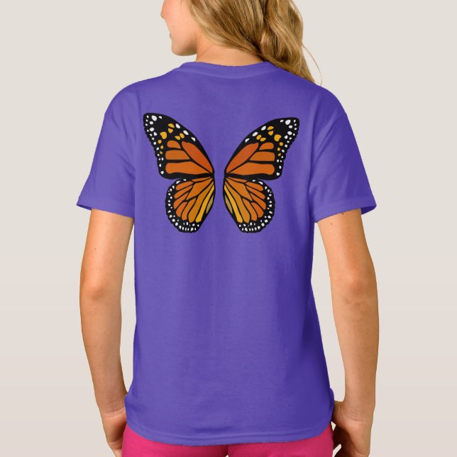 Camiseta Mariposa mariposa Unisex Chicas cortos mariposa su (Reverso)