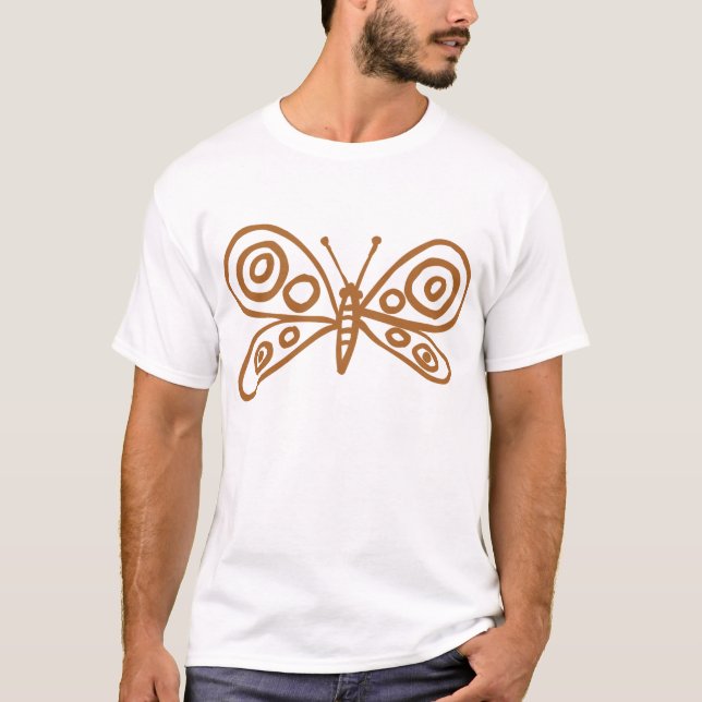 Camiseta Mariposa - Marrón (Anverso)