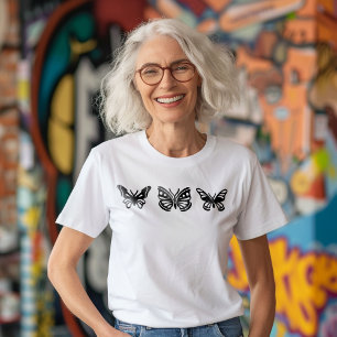 Camiseta Mariposa minimalista de Boho