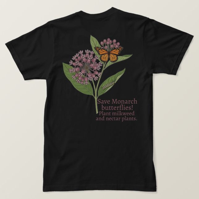 Camiseta Mariposa monarca (Reverso del diseño)