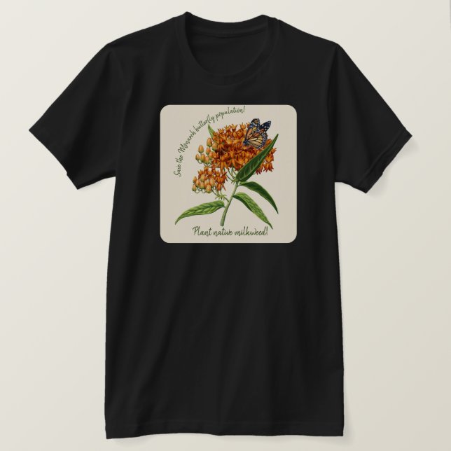 Camiseta Mariposa Monarca (Anverso del diseño)