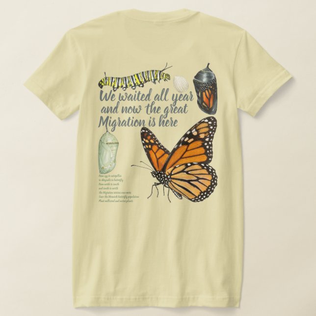 Camiseta Mariposa Monarca (Distribución Reverso )