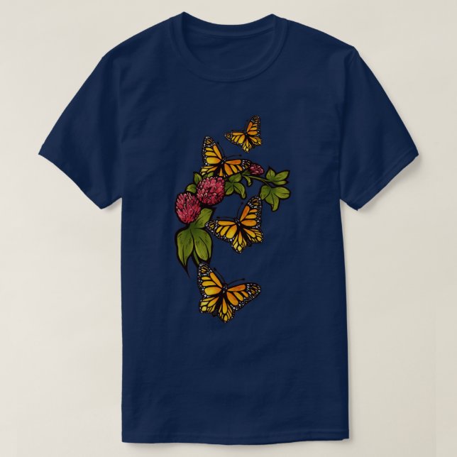 Camiseta Mariposa monarca2 (Diseño del anverso)