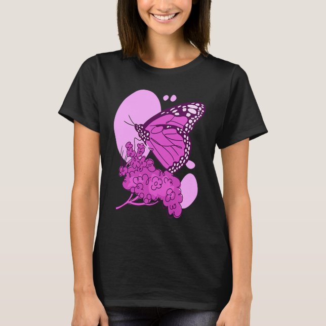 Camiseta Mariposa monarca cutánea para mujeres (Anverso)