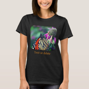 Camiseta Mariposa Monarca En Flor Personalizada De La Natur