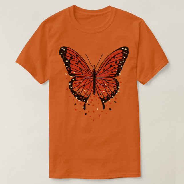 Camiseta Mariposa monarca hojas otoñales por Tobe Fonseca (Diseño del anverso)