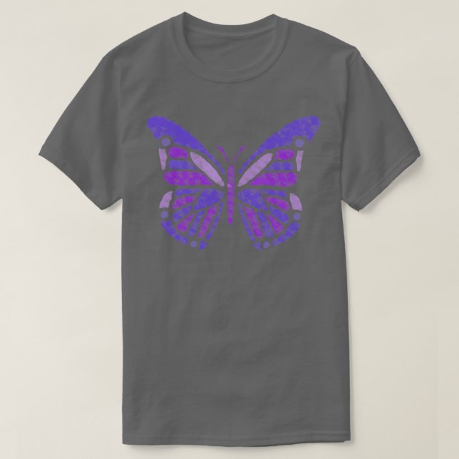 Camiseta Mariposa monarca morada (Diseño del anverso)
