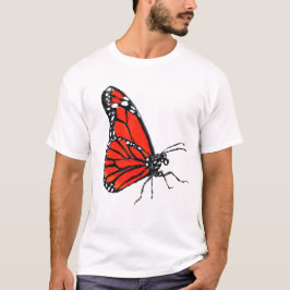 Camiseta Mariposa Monarca pintada de arte