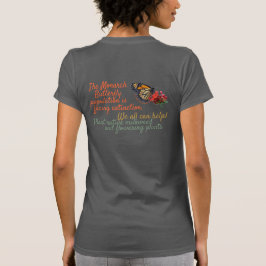Camiseta Mariposa monarca sobre las flores