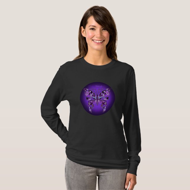 Camiseta Mariposa Morada 31 (Anverso completo)