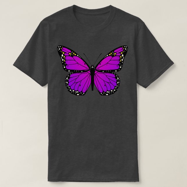 Camiseta Mariposa morada Amor Monarca Mariposas Purple B (Diseño del anverso)