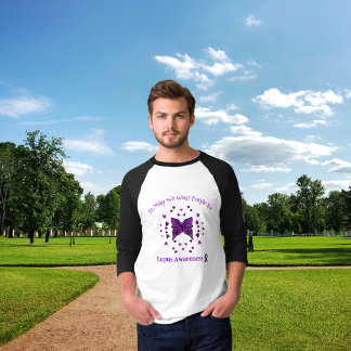 Camiseta Mariposa Morada Conciencia del Lupus Cinta Morada