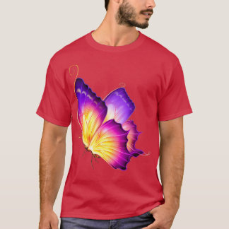 Camiseta Mariposa morada de bonito