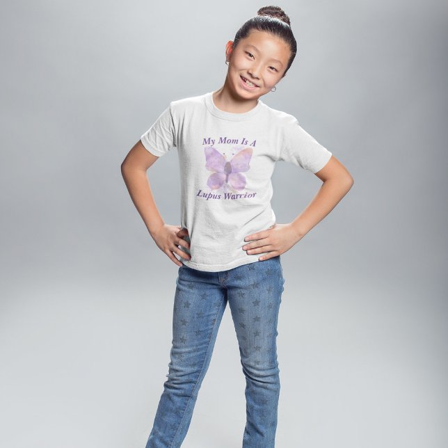 Camiseta Mariposa morada Lupus Warrior mamá (Subido por el creador)