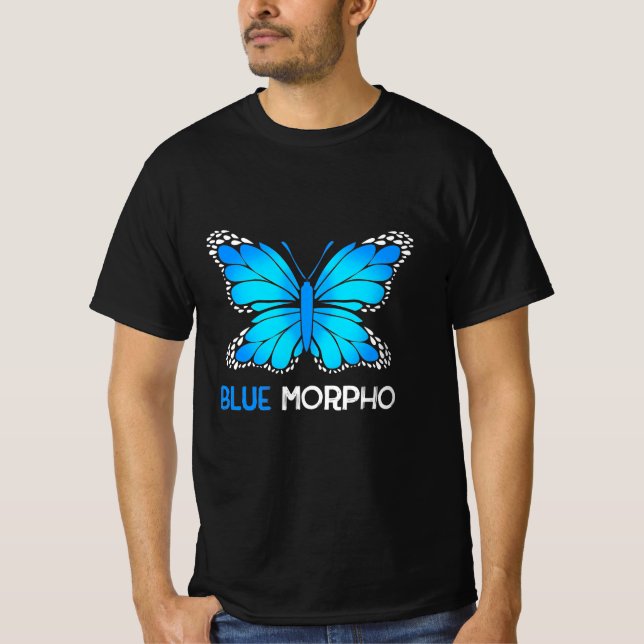 Camiseta Mariposa morfa azul (Anverso)