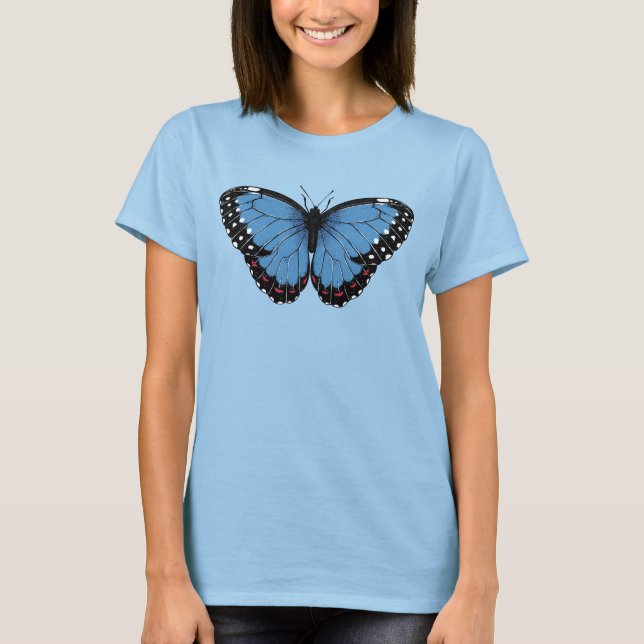 Camiseta Mariposa morfa azul (Anverso)