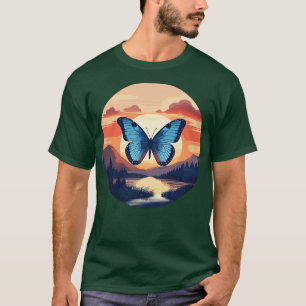 Camiseta Mariposa morfa azul 13