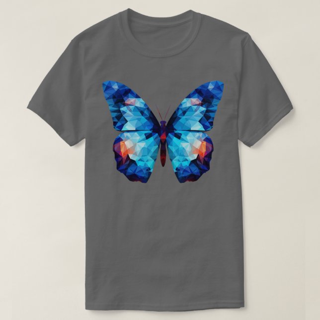 Camiseta Mariposa morfa azul 16 (Diseño del anverso)