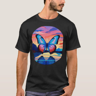 Camiseta Mariposa morfa azul 19
